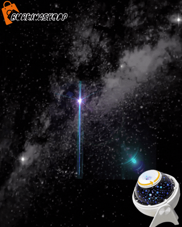 Projecteur de ciel étoilé et de planètes rotatif.