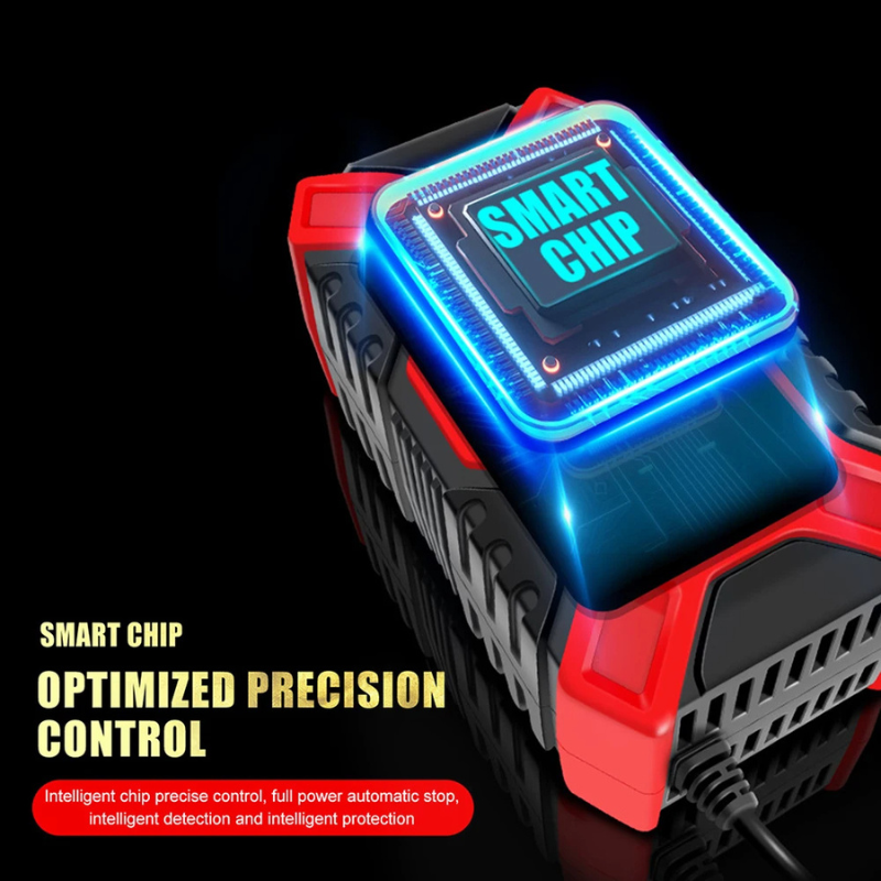 Chargeur de batterie professionnel 12V pour tous les types de véhicules.