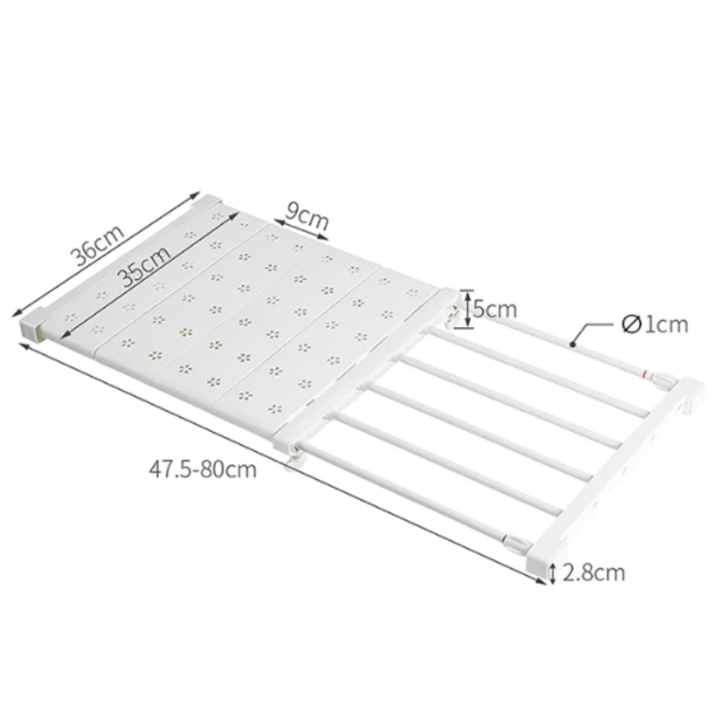 Etagère à support extensible.