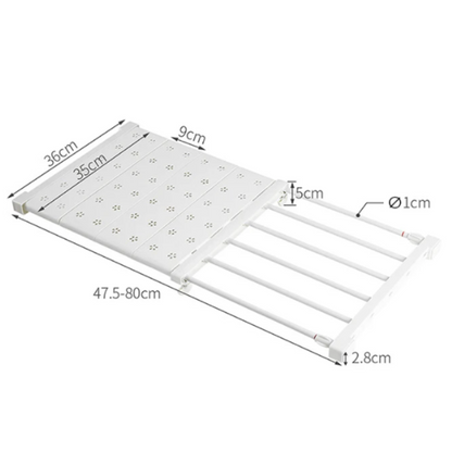 Etagère à support extensible.