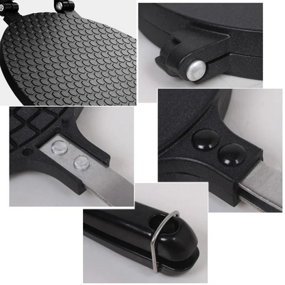 Poêle pour les gaufres et les œufs.