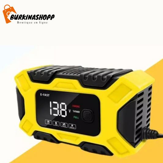 Chargeur de batterie professionnel 12V pour tous les types de véhicules.