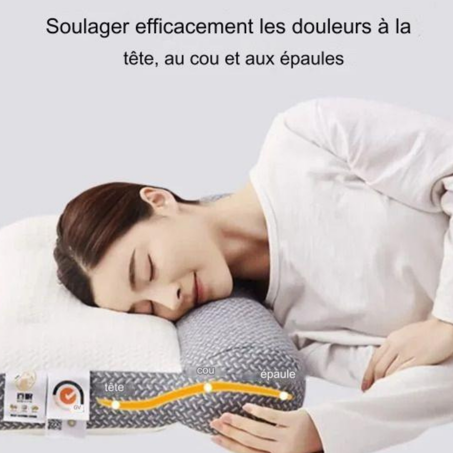 Oreiller orthopédique ergonomique