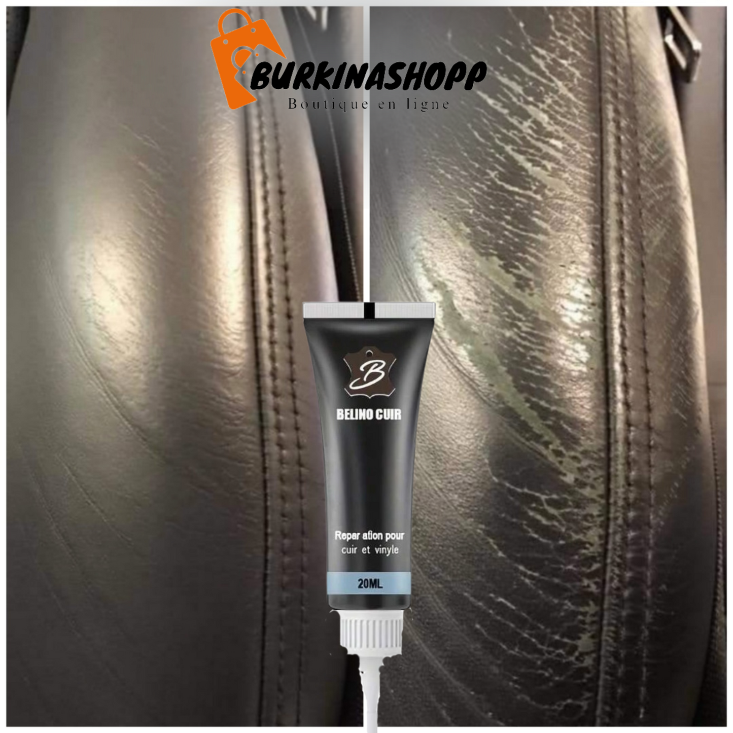 Gel réparateur pour cuir.