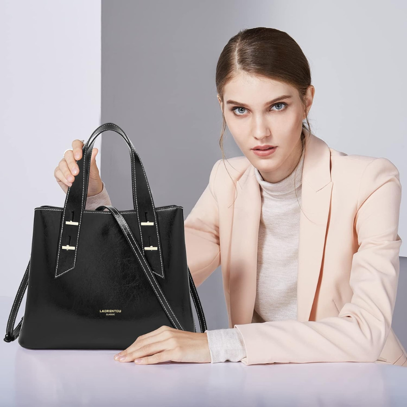 LAORENTOU-Sac à main en cuir originale pour femme.