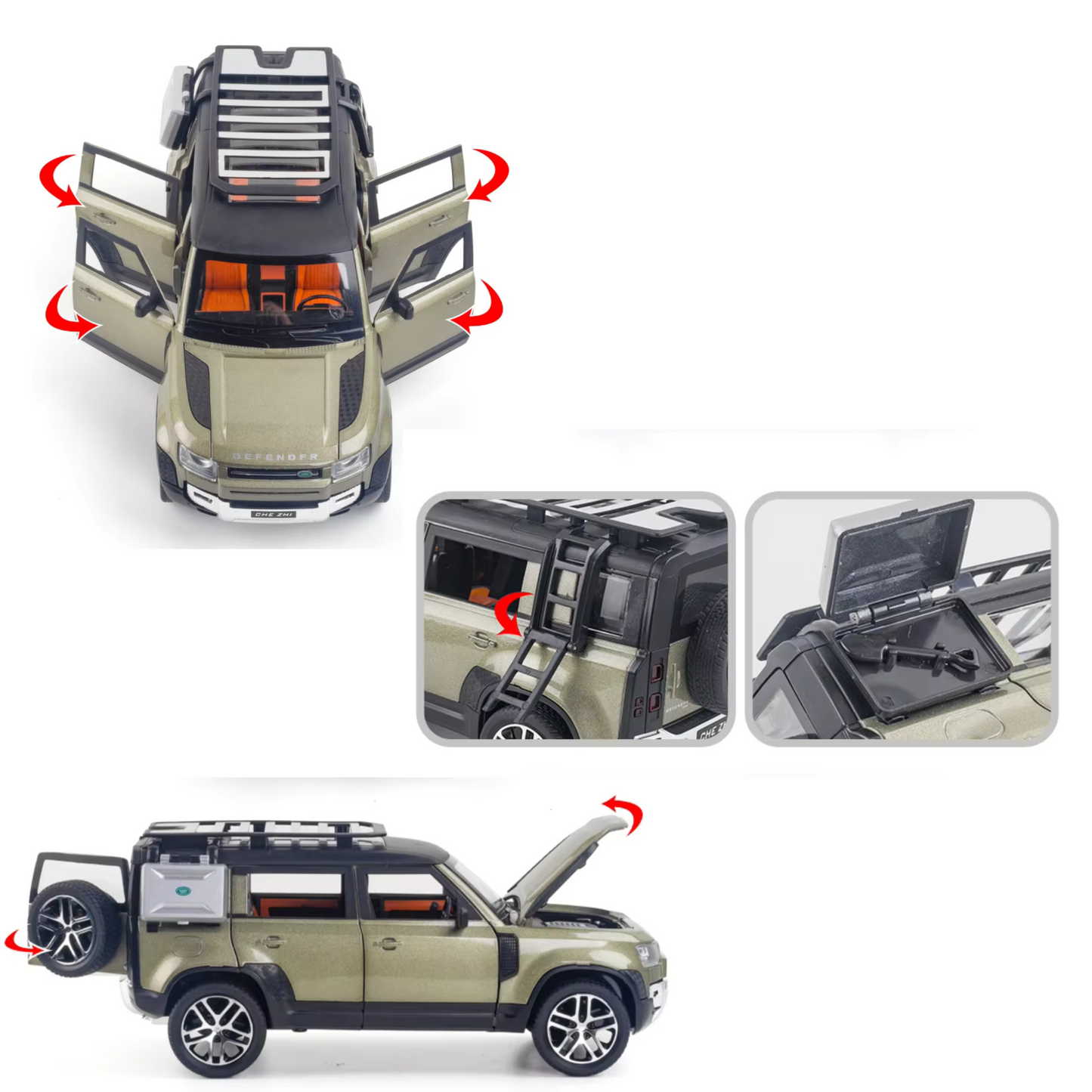 Réplique impressionnante du Land Rover Defender Range Rover à l'échelle 1/18