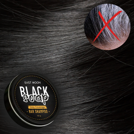 Savon capillaire naturel pour éliminer les cheveux gris.