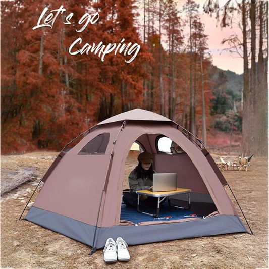 Tente familiale de comping.