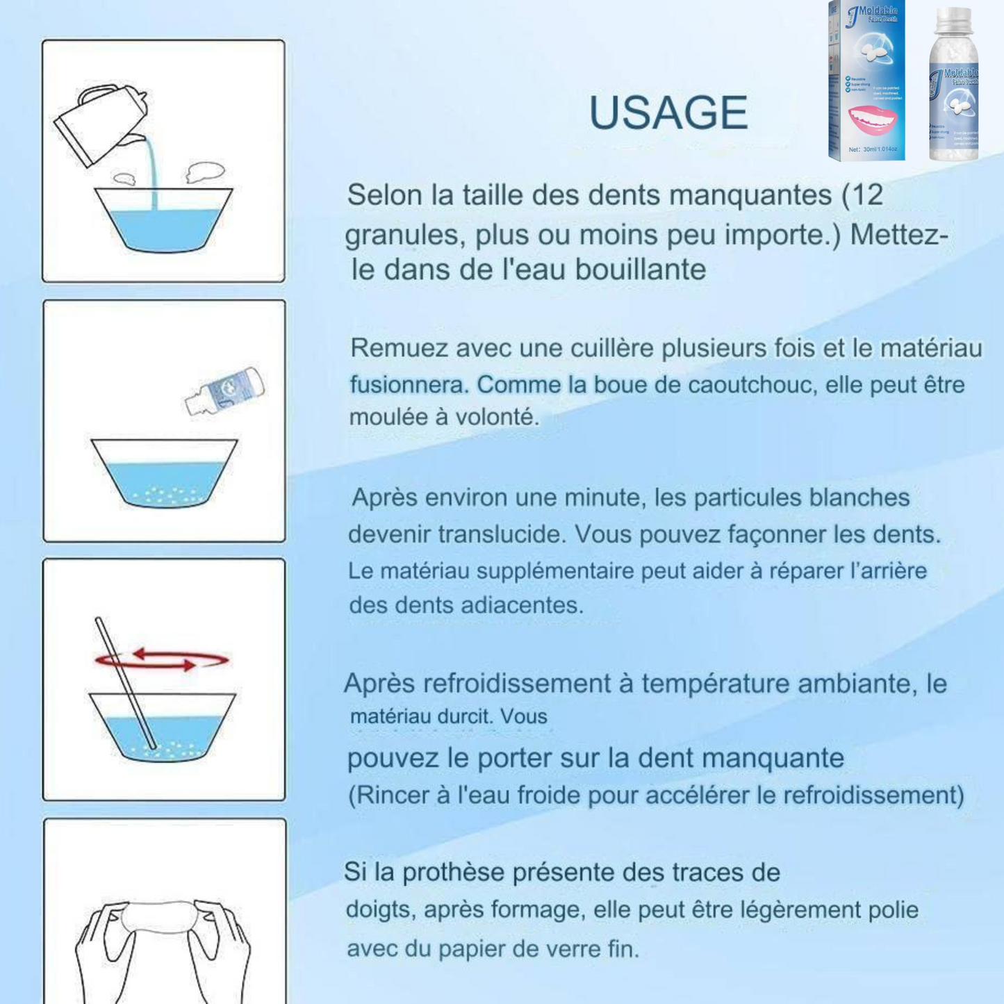 Kit de réparation dentaire