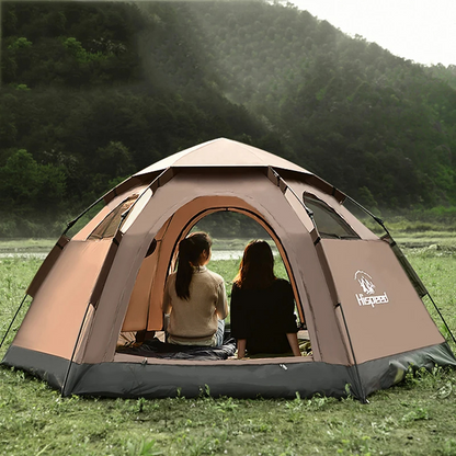 Tente familiale de comping.