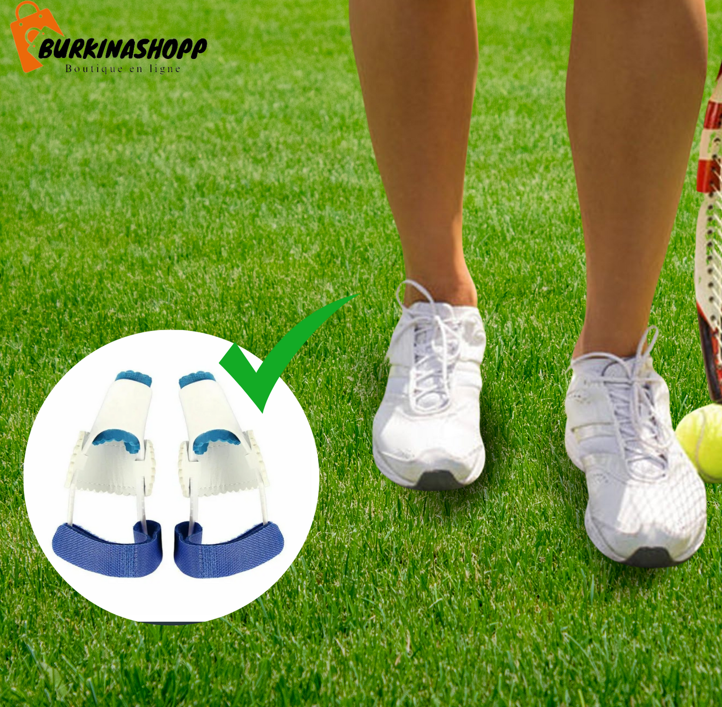 Paire d'attelles de correction d’orteils hallus valgus.