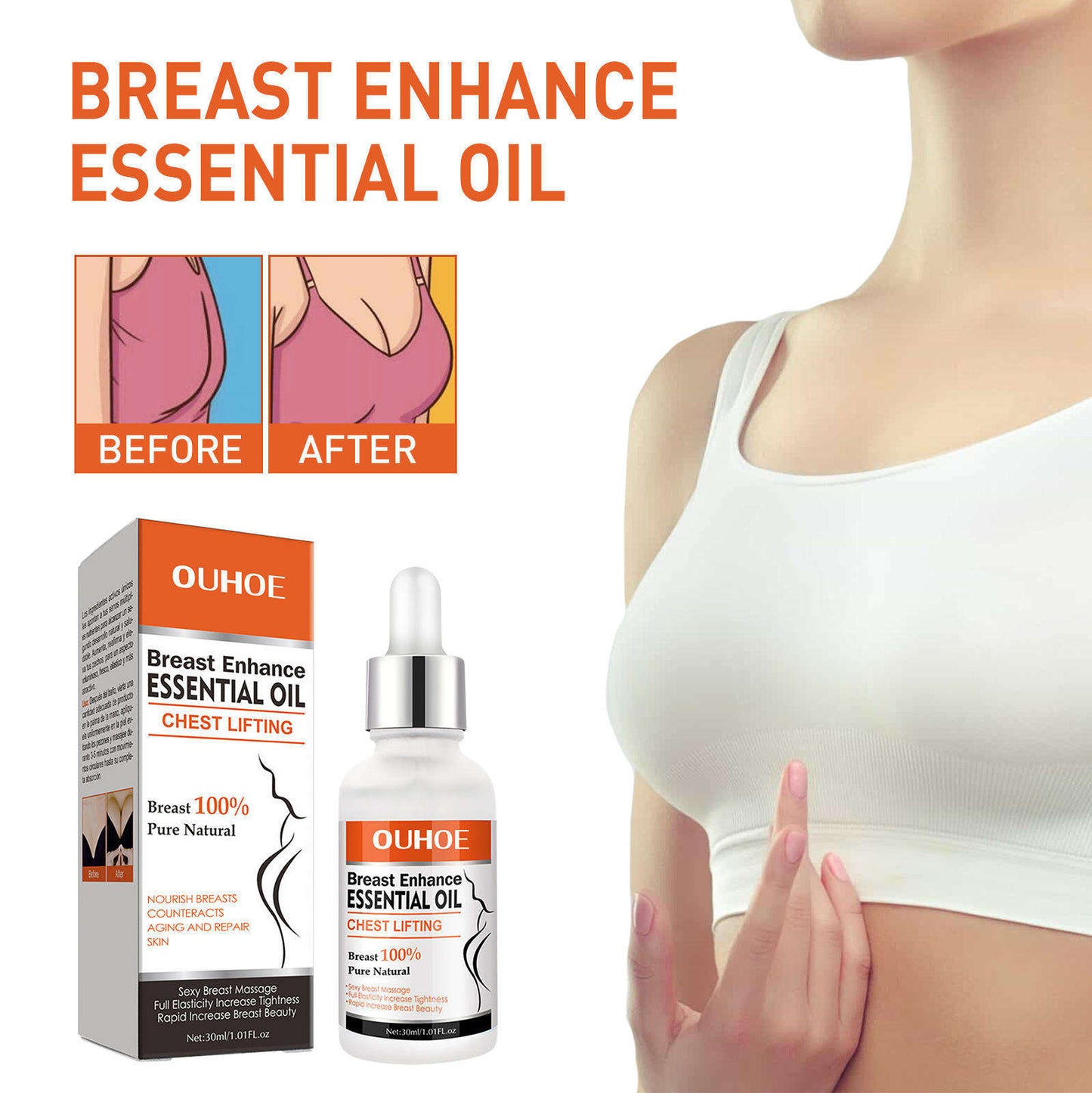 Huile Essentielle d'Agrandissement du Sein.