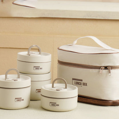 Lot de 4 boîtes à lunch isothermes avec sac de rangement.