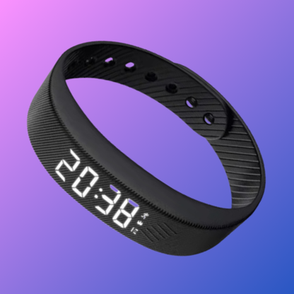 Pack de deux bracelets de sport intelligents pour homme et femme.