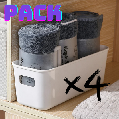 Pack de 4 petits boite de rangement en plastique.