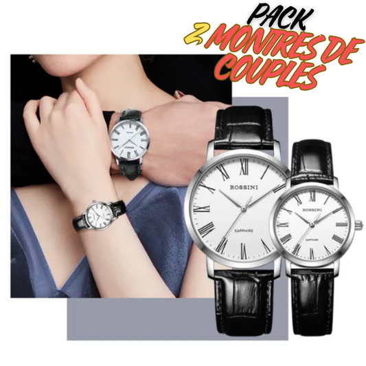 ROSSINI-Pack de 2 montres de couples.
