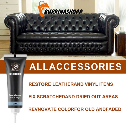 Gel réparateur pour cuir.