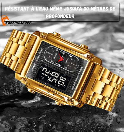 SKMEI-Montre rectangulaire pour homme.