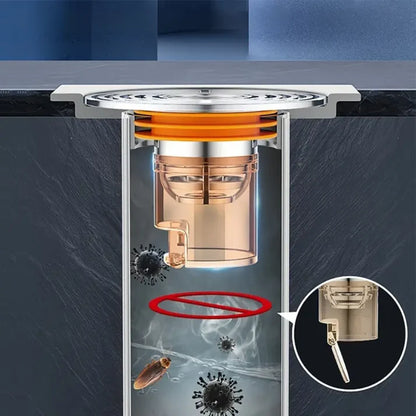 Drain de sol en acier inoxydable.