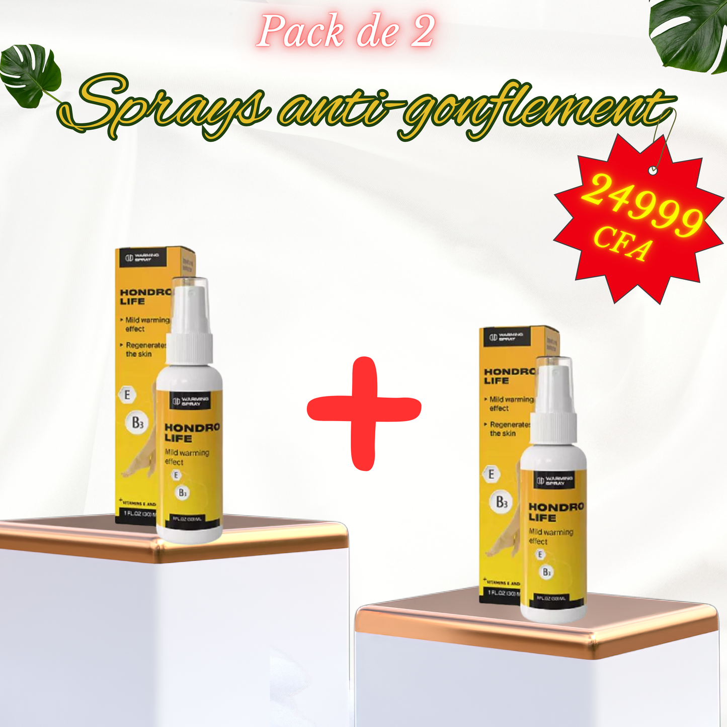 Pack de deux sprays anti-gonflement