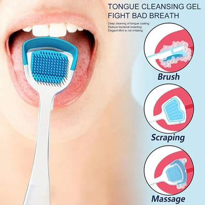 Gel Nettoyant Langue avec Brosse Multifonctionnelle