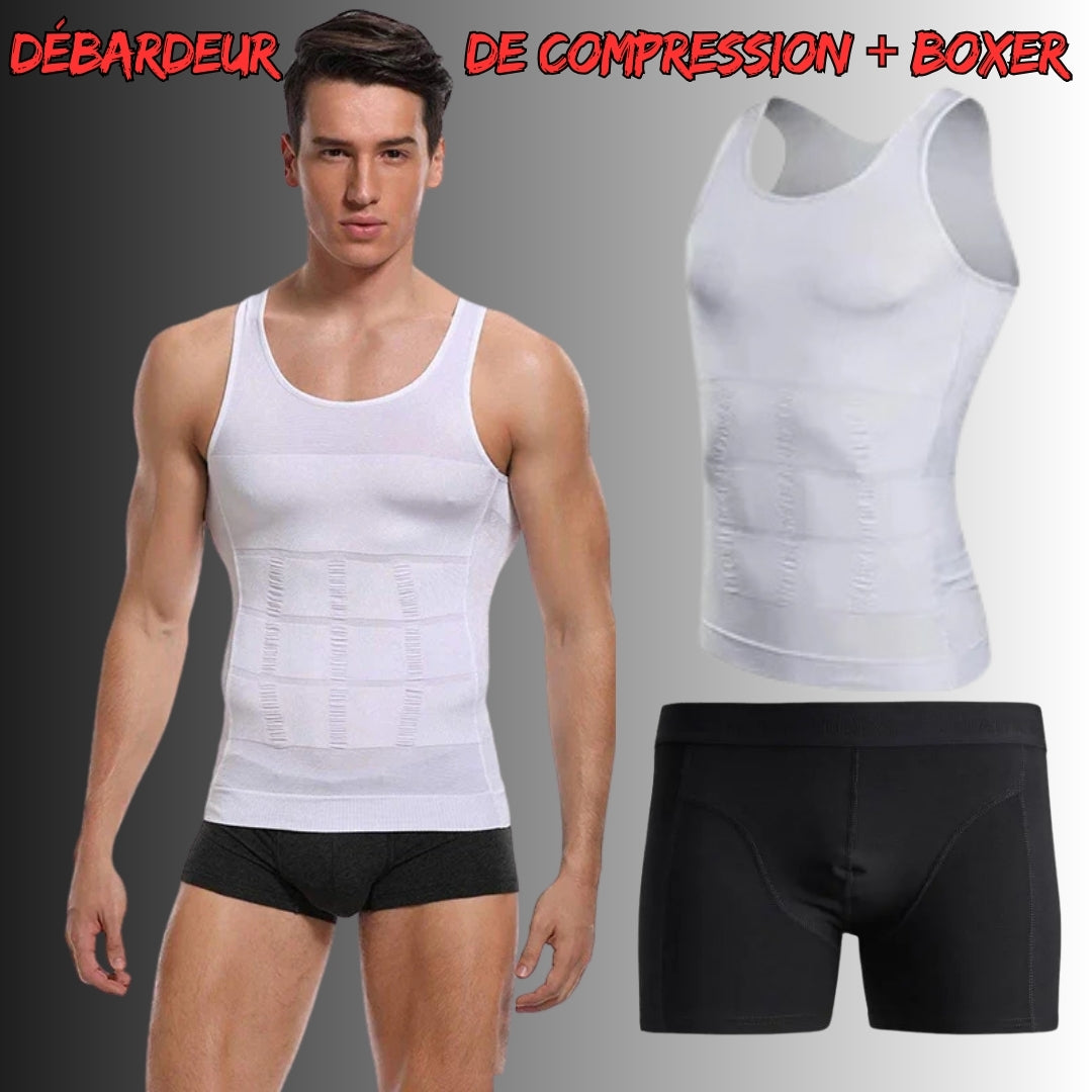 Lot Sculptant Homme : Débardeur de Compression + Boxer