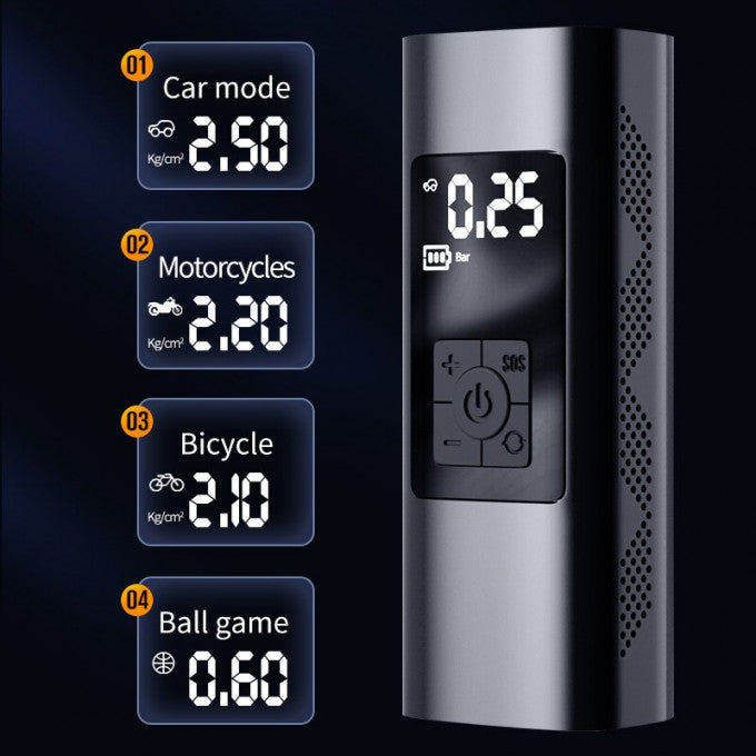 Pompe à air numérique sans fil rechargeable.