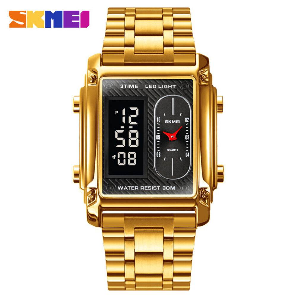 SKMEI-Montre rectangulaire pour homme.