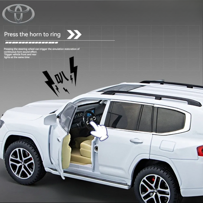 Modèle réduit de la voiture Toyota Land Cruiser.