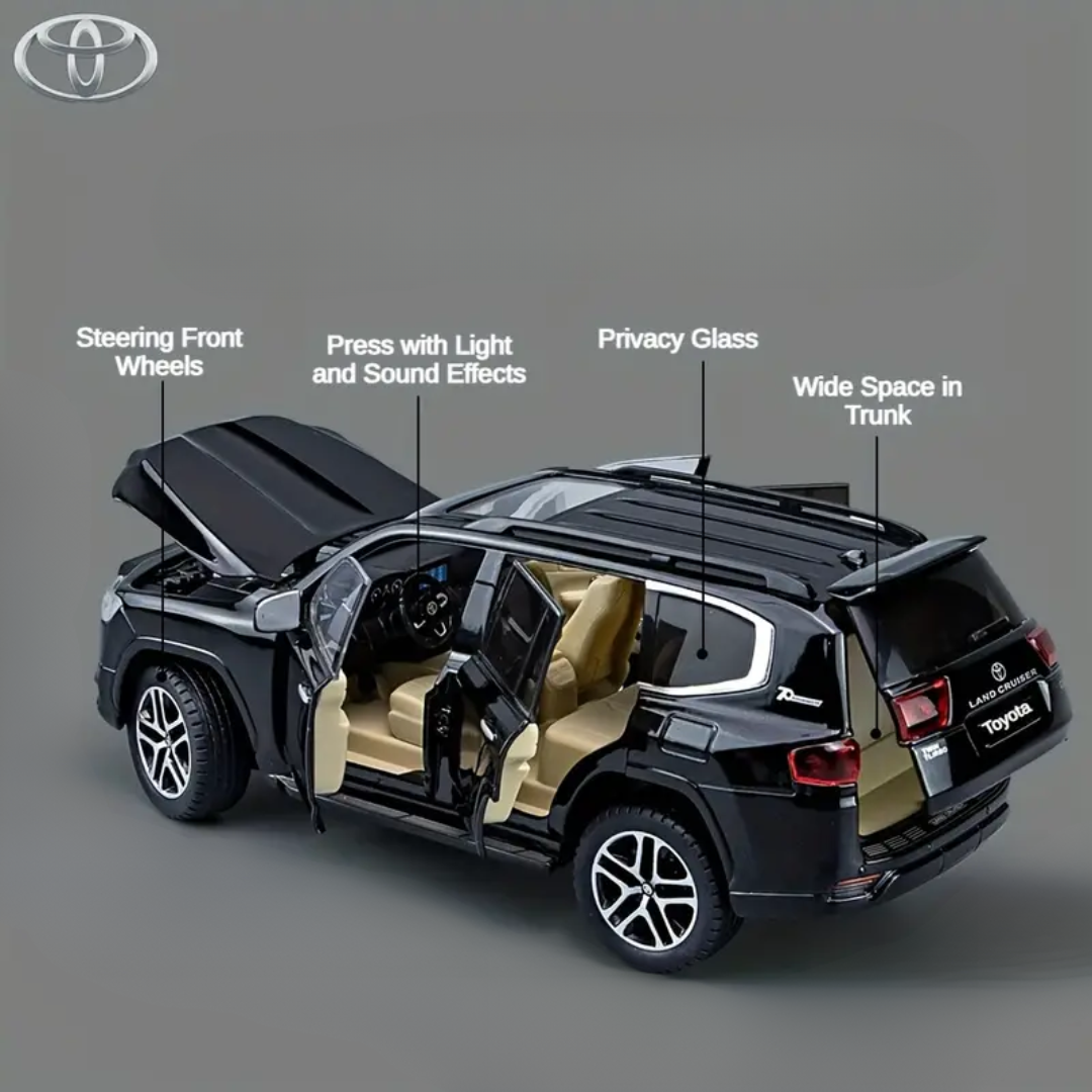 Modèle réduit de la voiture Toyota Land Cruiser.